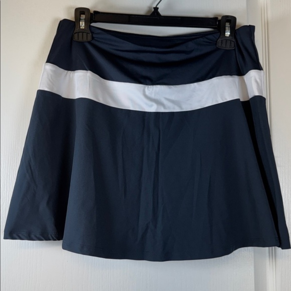 Kyodan Golf Navy White Color Block Gym Active Skort Skirt Size Large EUC #2013